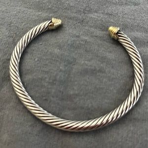 AUTHENTIC DAVID YURMAN CABLE CLASSICS BRACELET - TWO TONE 5MM/SMALL
